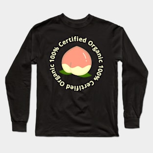 100% Certified Organic Peach Long Sleeve T-Shirt